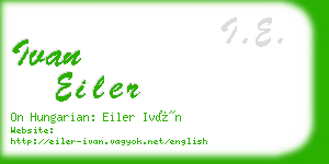 ivan eiler business card